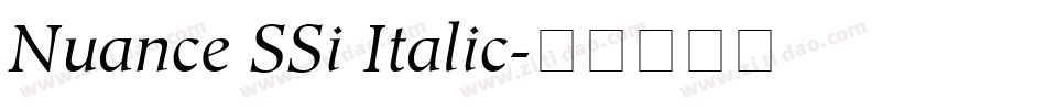 Nuance SSi Italic字体转换